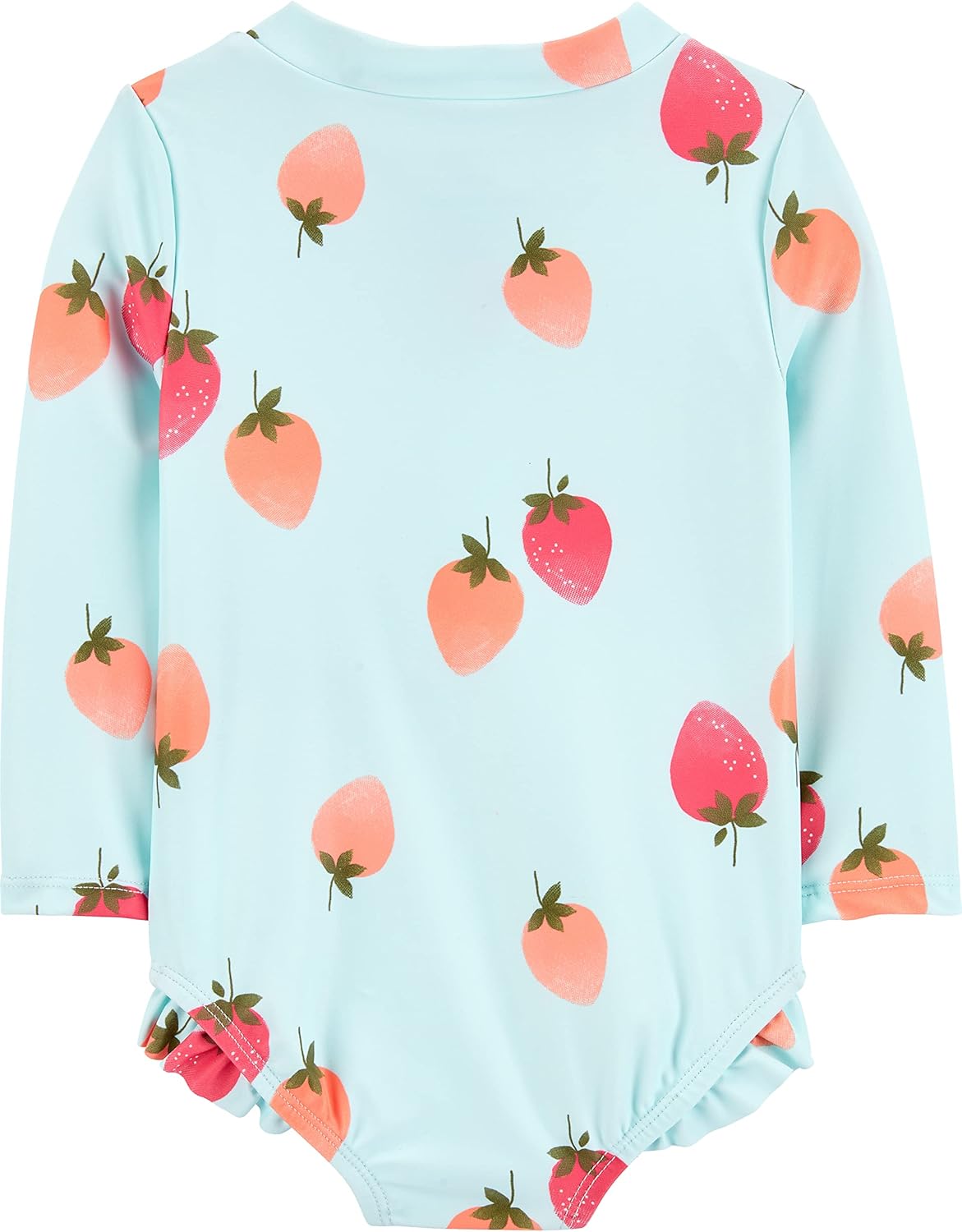 Girls' Long Sleeve Zipper One Piece Swimsuit