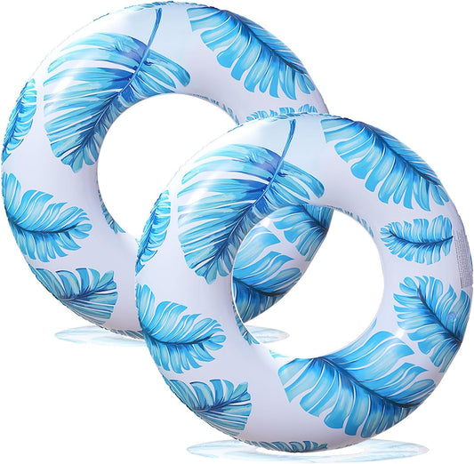 2PCS Adult Hawaiian Swimming Rings Pool Ring Inflatable Pool Float Tube,Float Summer Beach Swimming Raft Wedding Party Decor Supplies